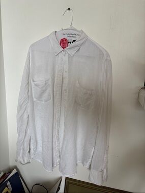 GAP White Linen Button-Down Women's Shirt